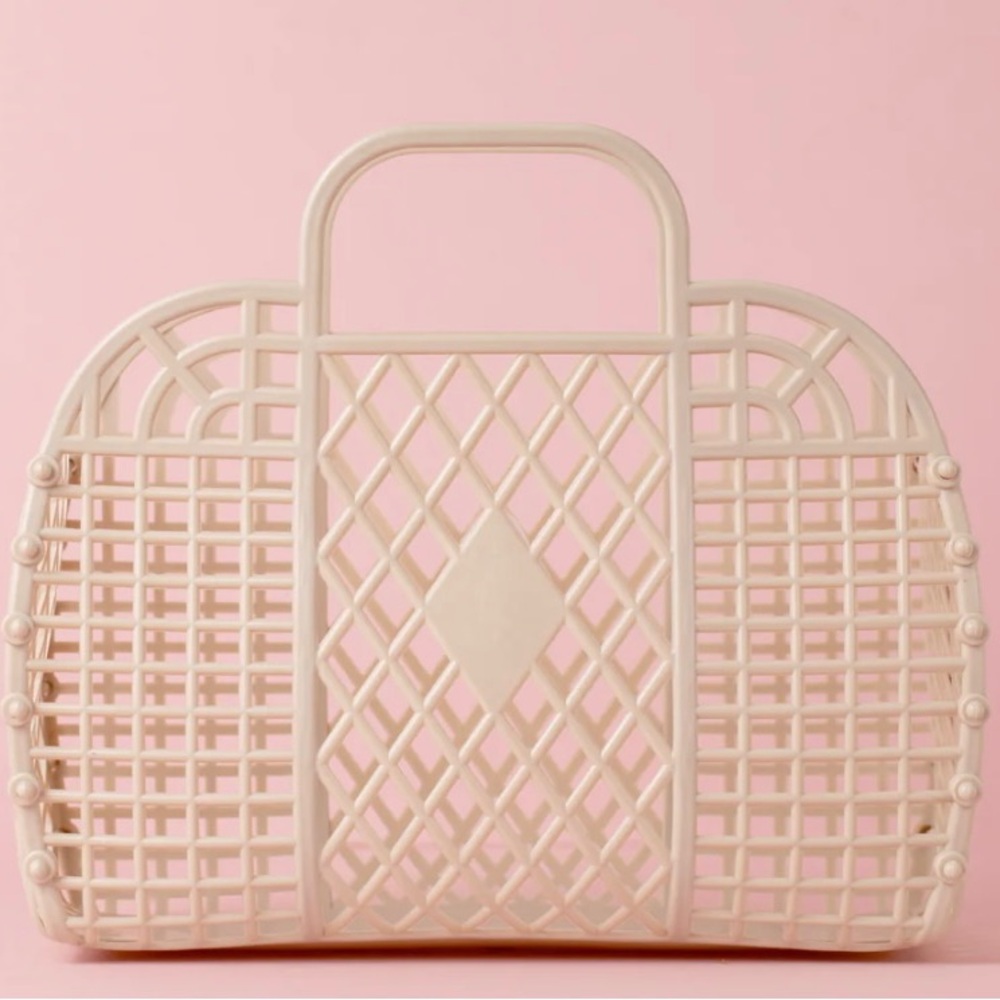 Jelly Bags, Hollow Design Storage Bags, Diamond-Shaped, Plastic Sundry Baskets